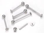 14g Internally Threaded Steel Labret for Dimple Piercings