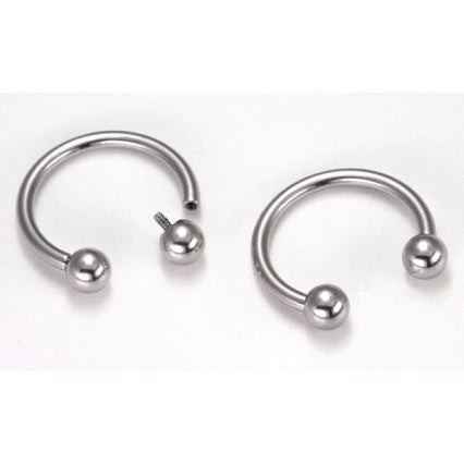 14g Internally Threaded Steel Circular Barbell