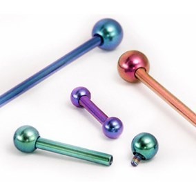 14g Internally Threaded Titanium Straight Barbell