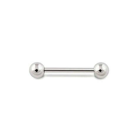 14g Internally Threaded Straight Steel Barbell