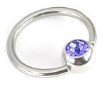 14g Steel Jeweled Captive Bead Ring