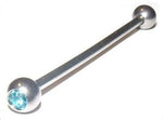 14g Steel Jeweled Industrial Straight Barbell