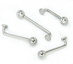 14g Jeweled Internally Threaded Titanium L-Bar