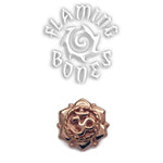 14g Lotus Om Threaded Ends in Gold Plated Sterling Silver