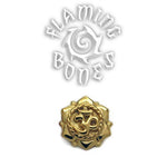 14g Lotus Om Threaded Ends in Gold Plated Sterling Silver