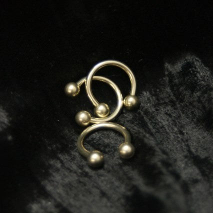 14g Pyrite Gold Titanium Circular Barbell