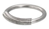 14g Steel Spring Captive Rings