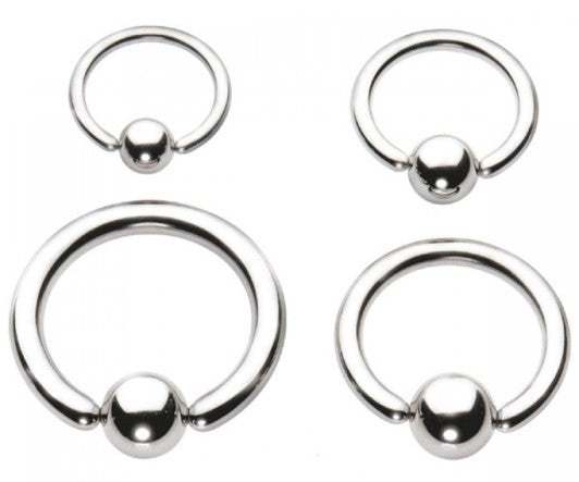 14g Steel Captive Bead Ring