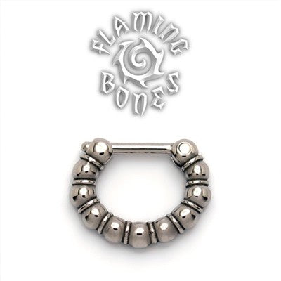 14g Steel Septum Klikr with Surgical Steel Post - Bollen