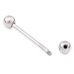 14g Straight Surgical Steel External Thread Barbell