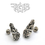 14g Sterling Silver Buddha Seated on Lotus Threaded End