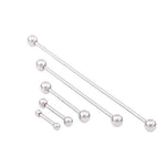 14g Straight Surgical Steel External Thread Barbell