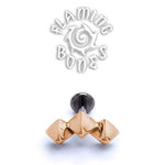 14g Stud Cluster Threaded Ends in Sterling Silver