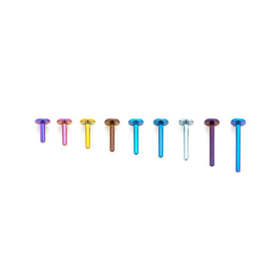 14g Threadless Titanium Labret - 5mm Flat Back - Post Only