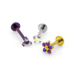 14g Threadless Titanium Labret - 5mm Flat Back - Post Only