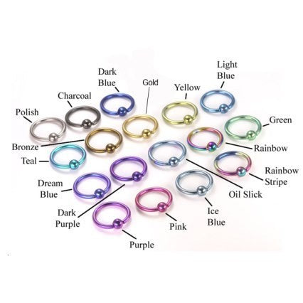 14g Titanium Captive Bead Ring