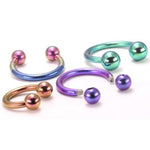 14g Titanium Circular with Titanium Balls - External Threading