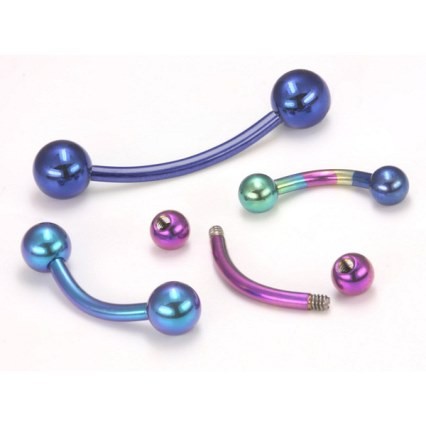 14g Externally Threaded Titanium Curved Barbell