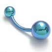 15/32" 14g Titanium Navel Barbell with 5mm and 8mm Ball
