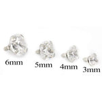 14g and 12g Internally Threaded Prong Set Round Gem