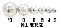 14g to 8g Steel Replacement Ball for Externally Threaded Jewelry