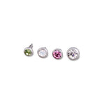 16g 5/16" Internally Threaded Steel Bezel Set Jeweled Labret