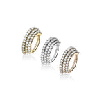 16g 5/16 Brass Rings - Cubic Zirconia Lined Plated Bendable Hoops