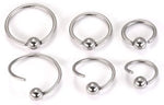 16g Fixed Bead Annealed Steel Captive Ring