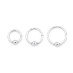 16g Hinged Titanium Captive Bead Clicker Ring