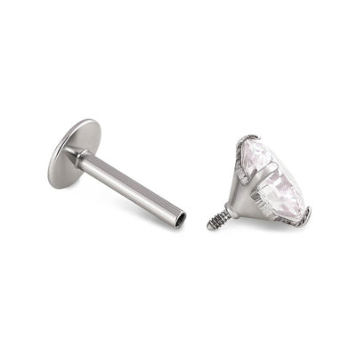 16g Internal UFO ROUNDED Disc Steel Labret Post - Version 1