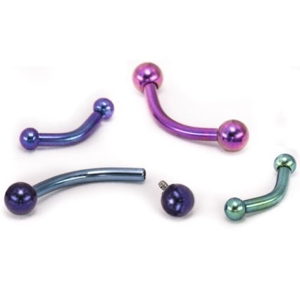 16g Internally Threaded Titanium Curved Barbell