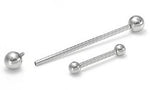 16g Internally Threaded Straight Steel Barbell