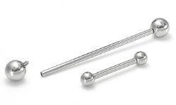 16g Internally Threaded Straight Steel Barbell