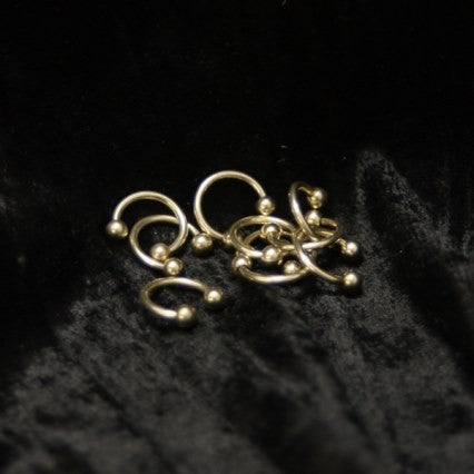 16g Pyrite Gold Titanium Circular Barbell