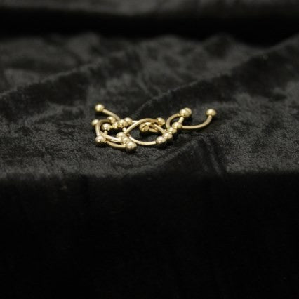 16g Pyrite Gold Titanium Curved Barbell
