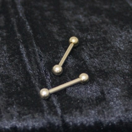 16g Pyrite Gold Titanium Straight Barbell