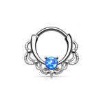 16g Septum Clicker - Lacey Single Opal