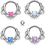 16g Septum Clicker - Lacey Single Opal