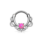 16g Septum Clicker - Lacey Single Opal