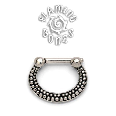 16g Steel Septum Klikr with Surgical Steel Post - De Luz