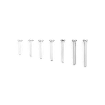 16g Threadless Titanium Labret - 4mm Flat Back - Post Only