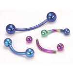 16g Externally Threaded Titanium Curved Barbell