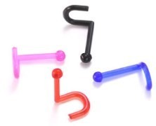 18g Ball Top Bioplastic Nostril Screw