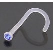 18g Bioplastic Jeweled Nostril Screw