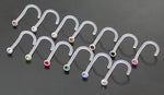 18g Bioplastic Jeweled Nostril Screw