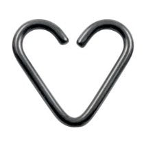 18g BlackArt Niobium Heart Shaped Rings