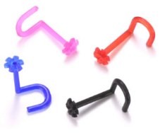 18g Flower Top Bioplastic Nostril Screw