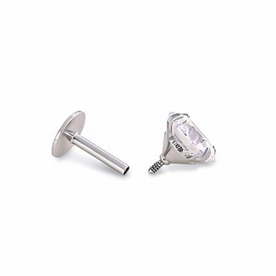 18g Internal UFO ROUNDED Disc Steel Labret Post - Version 1