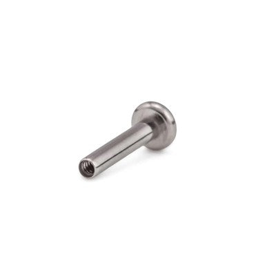18g Internally Threaded Titanium Labret - Post Only - Flat Disc