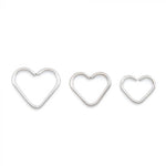 18g Niobium Heart Shaped Rings